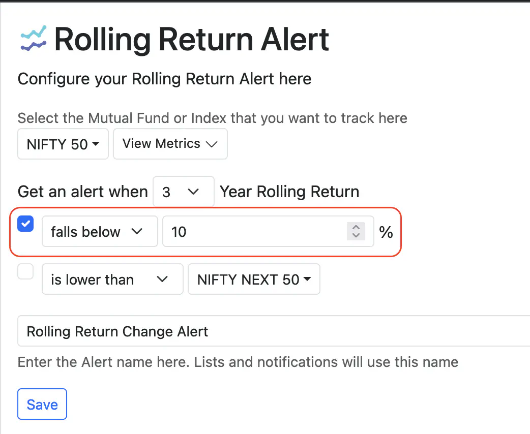 mode 1: percentage base alerts